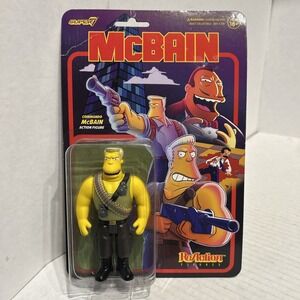 Super7 ReAction The Simpsons McBain COMMANDO MCBAIN 3.75" Action Figure